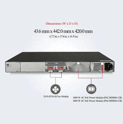 48*10/100/1000BASE-T 이더넷 포트 및 4*10GE SFP 포트