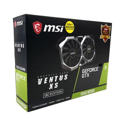 AMD 칩셋 MSI 1660 슈퍼 GPU 카드 6GB 그래픽 비디오 카드 192 비트