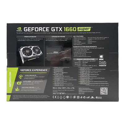 AMD 칩셋 MSI 1660 슈퍼 GPU 카드 6GB 그래픽 비디오 카드 192 비트